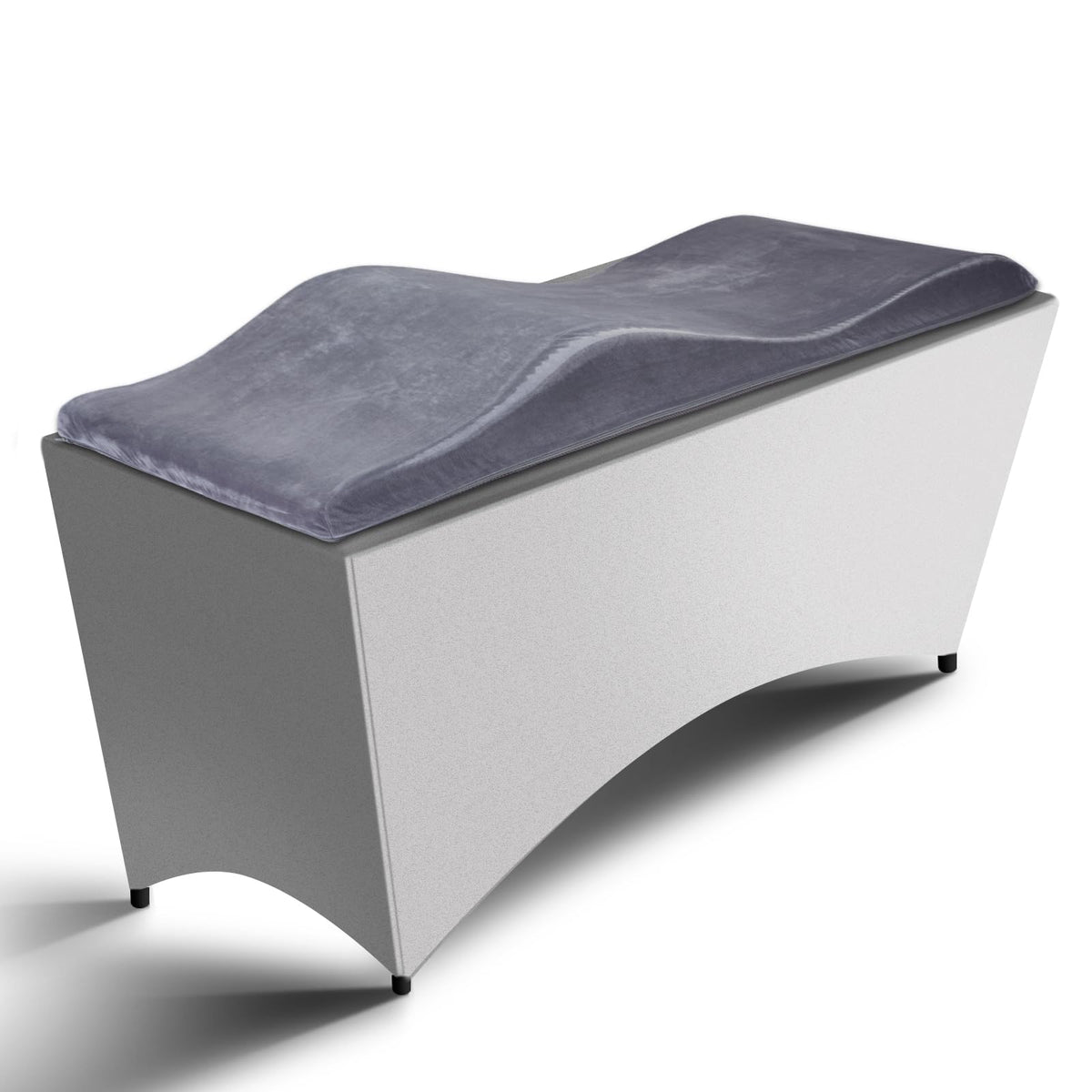 Curved Lash Bed Foam Topper(23''*70â€˜â€™), High Density Foam Massage Cushion, Ergonomic Massage Bed with Removable Beauty Salon Bed Cover by MoyRetty(Gray)