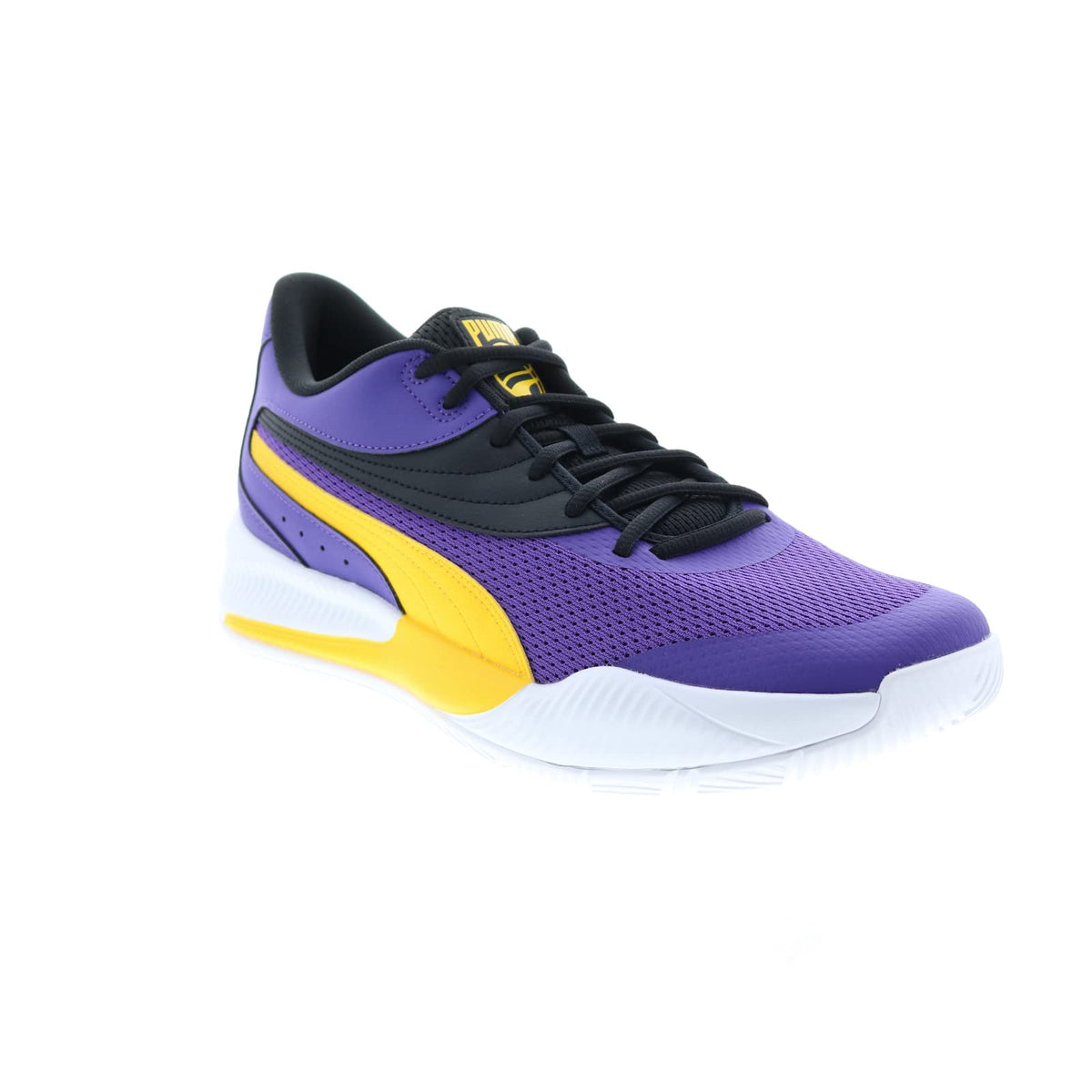 Puma Men's Triple Low Basketball Sneaker, Prism Violet-Spectra Yellow, 10.5