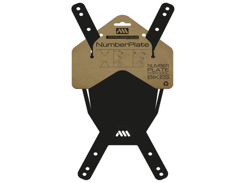 All Mountain Style Unisex's AMS Number Plate, Black/White, One Size