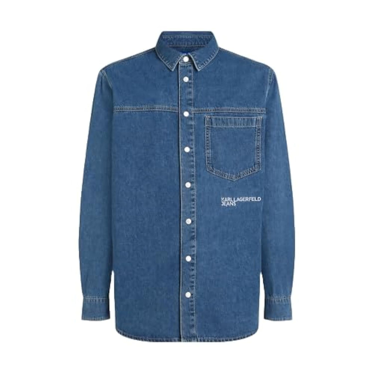 KARL LAGERFELD JEANS Regular Leg Denim Shirt, Dark Blue, M