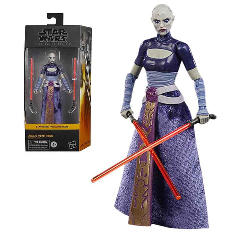 STAR WARS The Black Series Asajj Ventress Toy 6-Inch Scale The Clone Wars Collectible Action Figure, Toys for Kids Ages 4 and Up