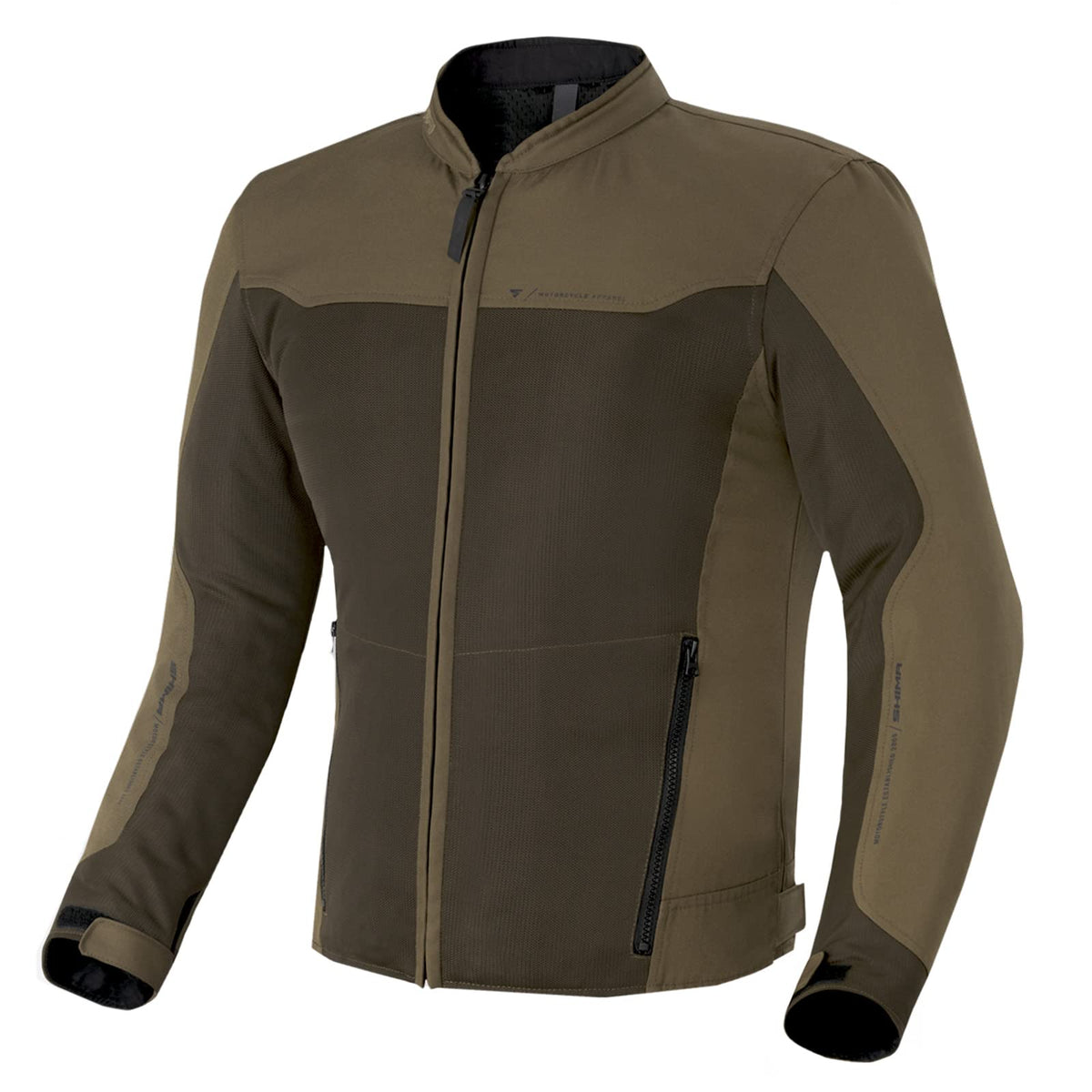 SHIMA OPENAIR Motorcycle Jacket for Men - Lightweight Breathable Summer Mesh Mens City Biker Jacket with CE Back Shoulder Elbow Armor Pads Width Adjustment (Brown, S)