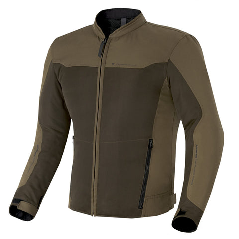 SHIMA OPENAIR Motorcycle Jacket for Men - Lightweight Breathable Summer Mesh Mens City Biker Jacket with CE Back Shoulder Elbow Armor Pads Width Adjustment (Brown, S)