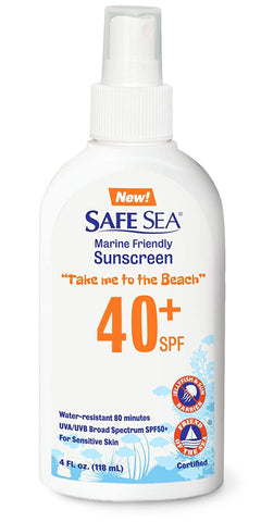 Safe Sea SPF40 sunscreen - Jellyfish and Sea lice protective Spray. Very Water Resistant (1-pack)