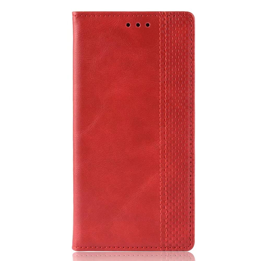 TINGYR Case Compatible with Honor X5b Plus Cover, Cover Flip Case Stylish Wallet Case with Card Slots Shockproof, Case Compatible with Honor X5b Plus Smartphone. Red