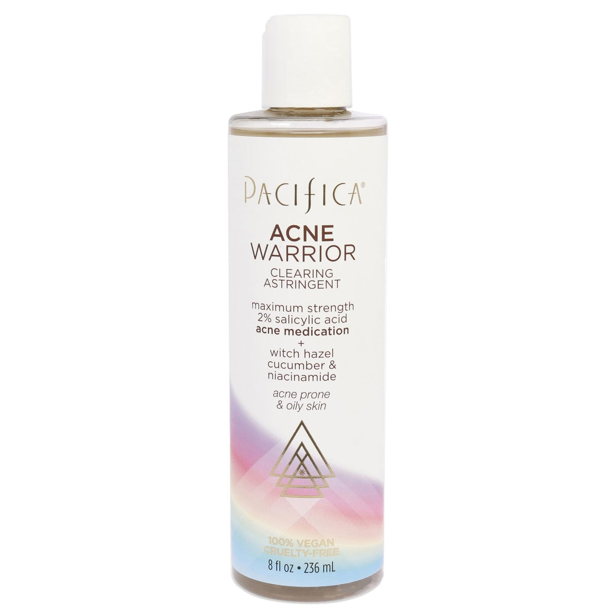 Pacifica Beauty, Acne Warrior Clearing Astringent, Salicylic Acid, Niacinamide, Witch Hazel, Cucumber, Face Toner, Oily/Acne Prone Skin, Paraben Free, Sulfate Free, Vegan & Cruelty-Free