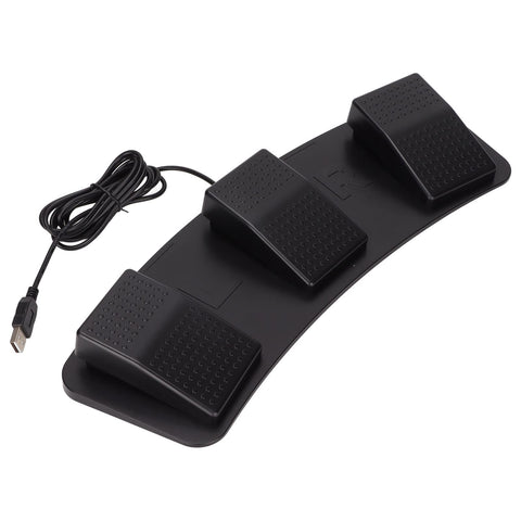 USB Triple Foot Pedal Switch, Programmable PC USB Foot Switch, 3 Key with Mouse Keyboard Gaming String Multimedia Function (FS23_P (photoelectric Switch))