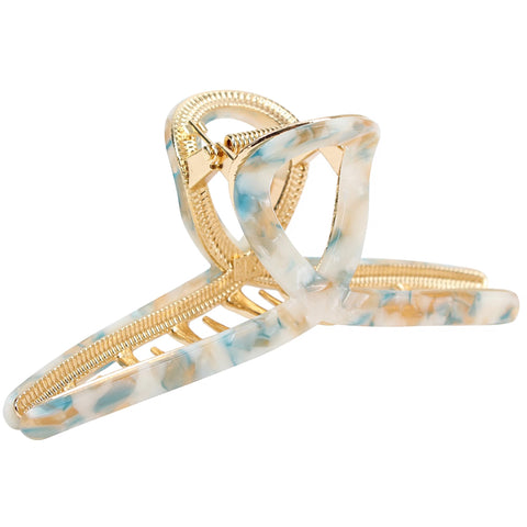 Big Hair Claw Clips Butterfly Hair Clips for Women 4.7" Large Acetate Metal Hair Clip Large Size Hair Clip for Girls Hair Accessories for Long Thick Hair (Mixed Blue)