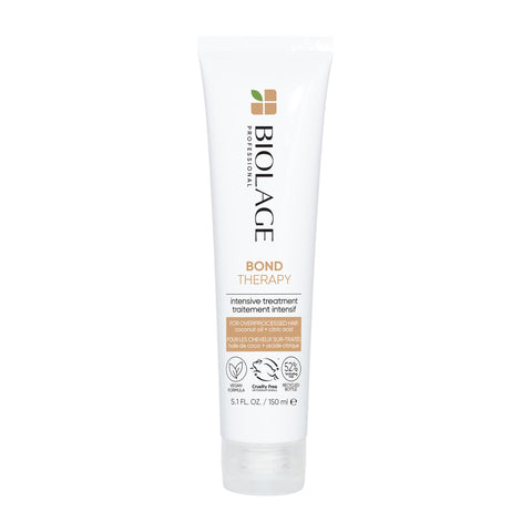 Biolage, Bond Therapy, Pre-Shampoo Intensive Treatment, Medium to Thick Hair, Moisturises & Repairs, Enriched with Coconut Oil & Citric Acid, Vegan Formula, 150 ml