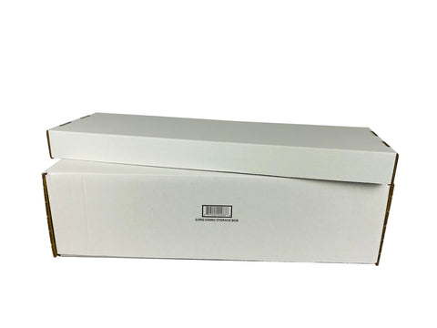 (4) LONG Comic Storage Boxes - Holds 200-225 Comic Books - WHITE by Max Pro