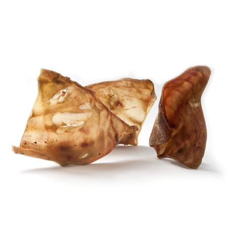 Premium Dried Pigs Ears - A Low Fat, High Protein Natural dental chew for your dog (Pack of 10)
