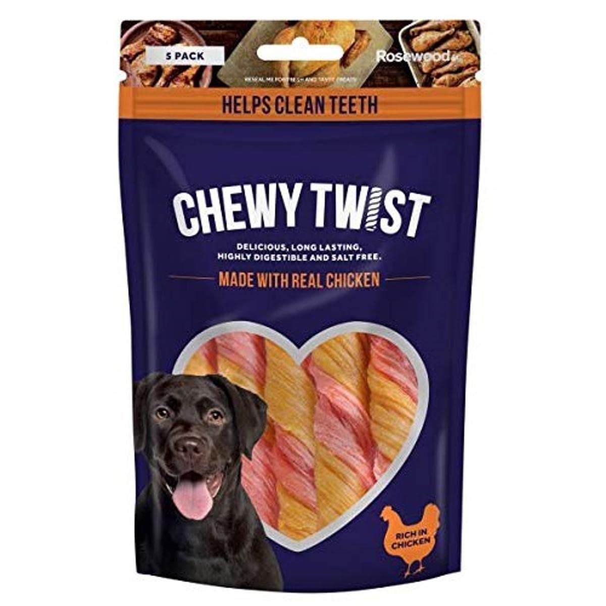 Rosewood Chewy Twists Kip, 115g