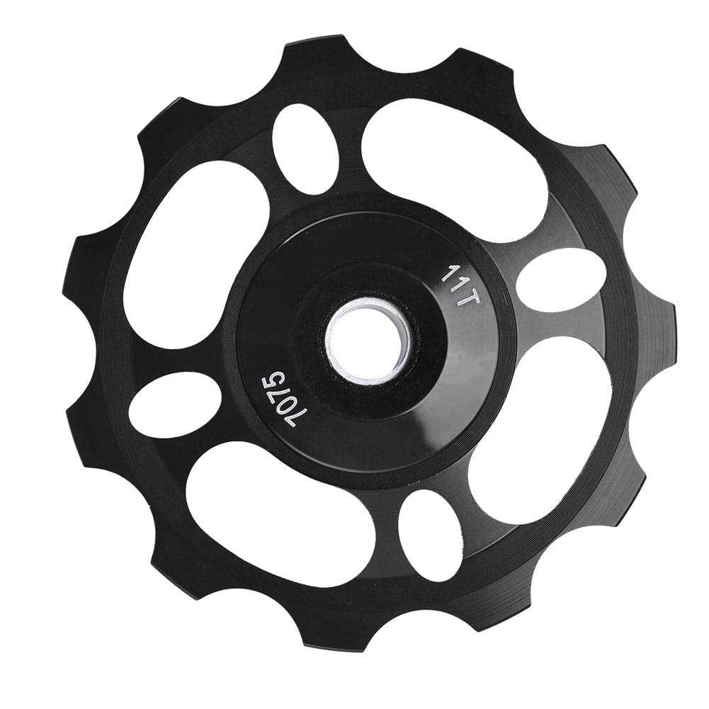 11T Jockey Wheel Rear Derailleur Pulley with Ceramic Bearing for Mountain Bike Road ycle Replacement Parts (Black)