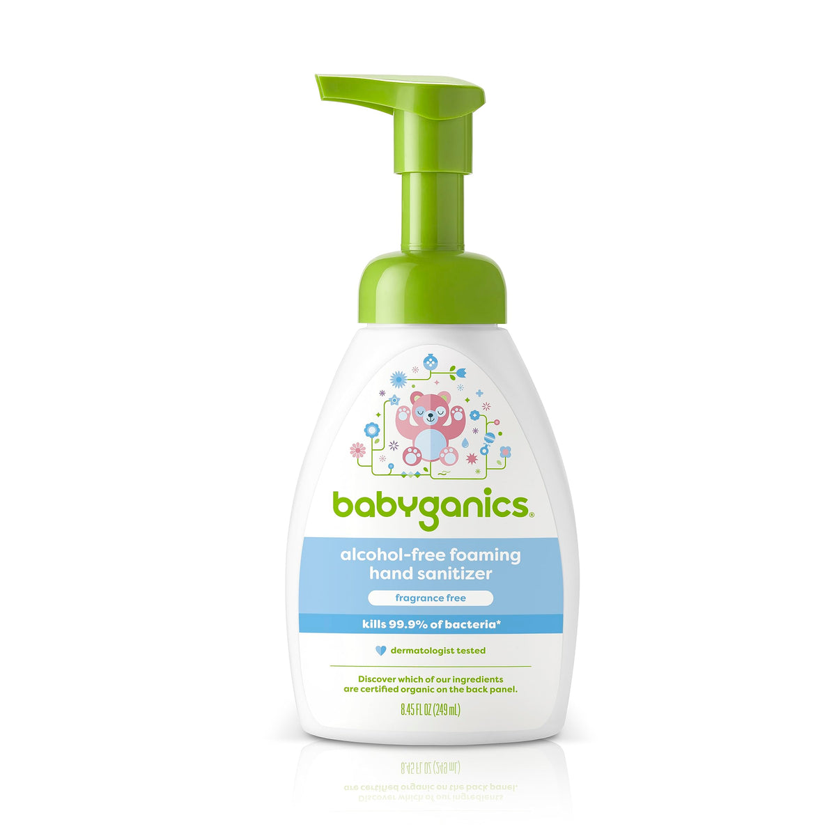 Babyganics Alcohol-Free Foaming Hand Sanitizer, Pump Bottle, Fragrance Free, 8.45 oz, Packaging May Vary