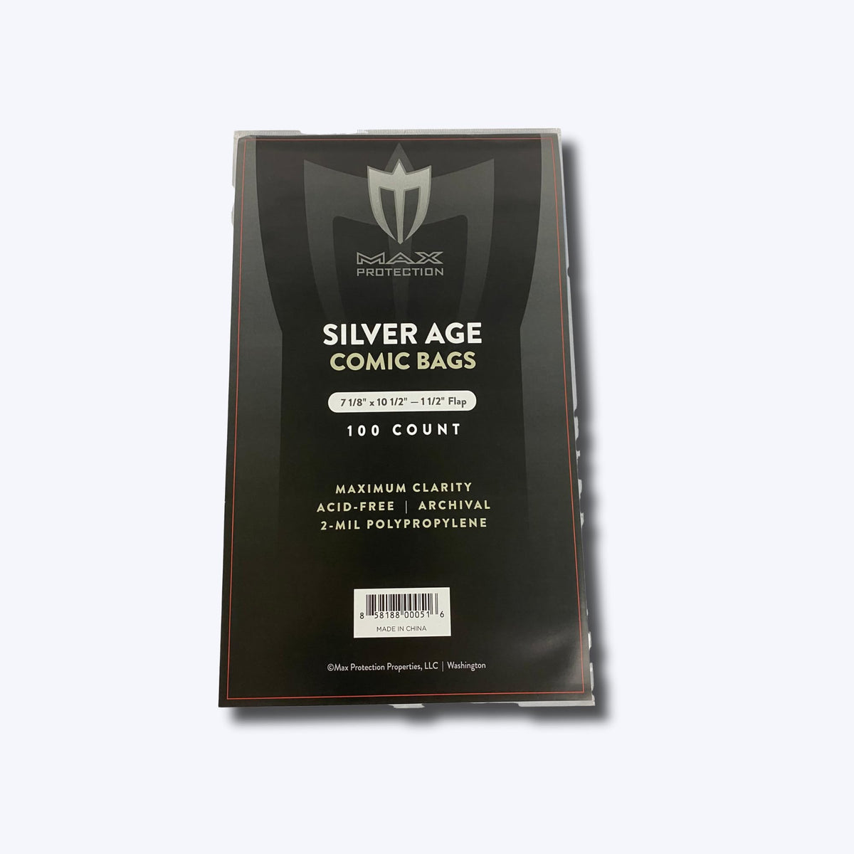 (500) Max Pro Silver Age Comic Book Bags - Ultra Clear Protection - (Qty= 500 Bags)
