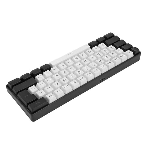 gernie Mini RGB Keyboard Luminous Portable Compact Wired Keypad for G61 Office Game Business, Cherry Mx Brown Keyboard (White), gerniengz5xq9vri-11