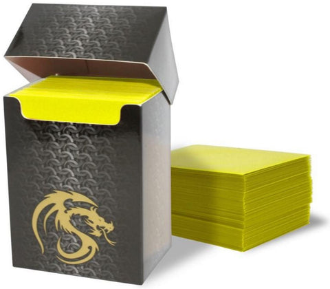 BCW 80 Deck Guard Double Matte Sleeves - Yellow