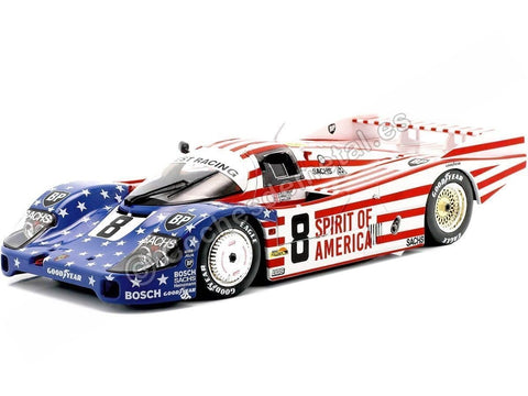 Solido S1805503 1:18 Porsche 956LH #8-1986 Lemans, Multicolored