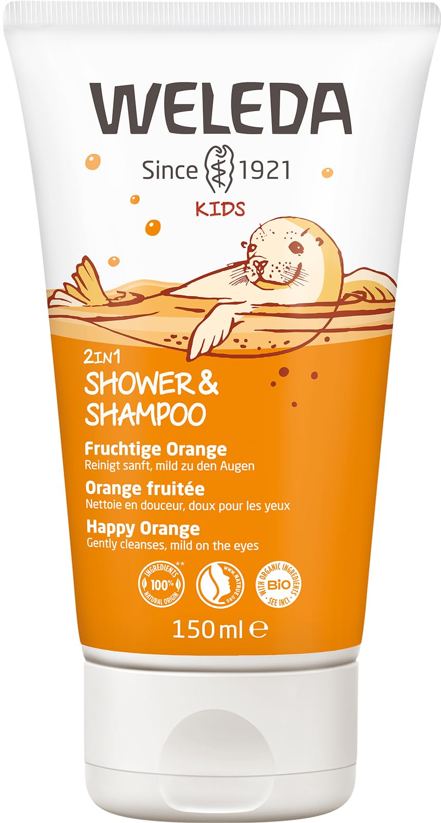 Weleda Kids 2 In 1 Happy Orange Shower, 150 ML