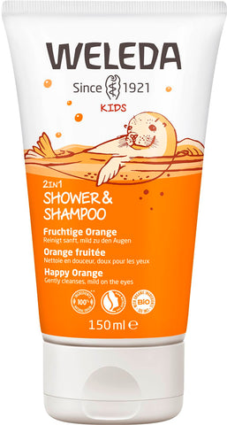 Weleda Kids 2 In 1 Happy Orange Shower, 150 ML
