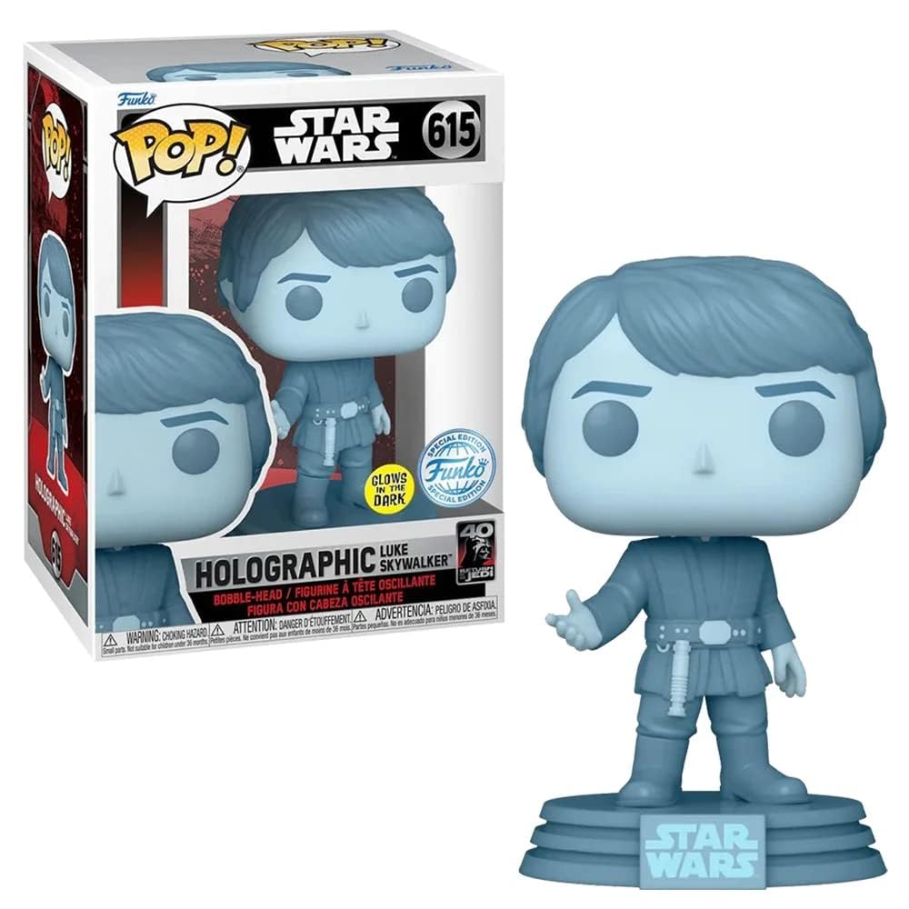 Star Wars Episode VI Return of The Jedi: Holographic Luke Skywalker 40th Anniversary Glow in The Dark Funko POP! VinylÃƒÆ’Ã†â€™Ãƒâ€šÃ‚Â¢ÃƒÆ’Ã‚Â¢ÃƒÂ¢Ã¢â€šÂ¬Ã…Â¡Ãƒâ€šÃ‚Â¬ÃƒÆ’Ã¢â‚¬Å¡Ãƒâ€šÃ‚Â¦