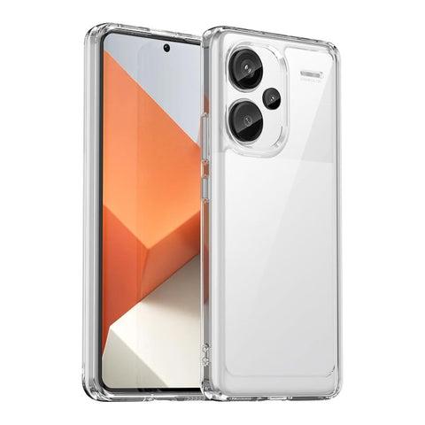 For Redmi Note 13 Pro Plus Case, Flexible TPU Bumper & Transparent Back, Air Cushion Protection, Slim Fit, Anti-Fingerprint, Full Protection Phone Case Cover for Xiaomi Redmi Note 13 Pro Plus, Clear