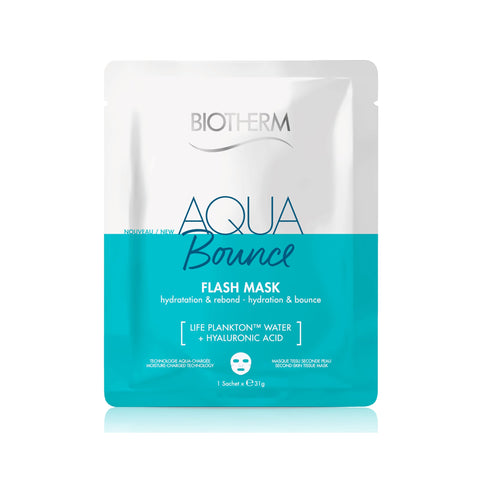 Biotherm Aqua Super Mask Bounce Cloth Mask, Moisturising Face Mask with Life Plankton and Hyaluronic Acid, Nourishing Cloth Mask for a Strengthened and Hydrated Skin Feeling, 1 x 31 g
