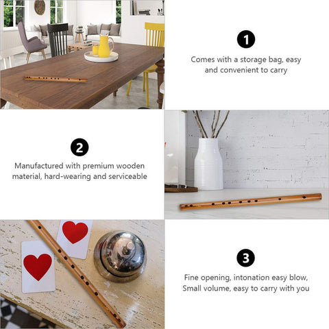 MILISTEN Piccolo Traditional Chinese Flute Christmas Flute Musical Instrument Bamboo Dizi Flute Shakuhachi Chinese Clarinet Traditional Flute Flutes Little Flute Bagged Wood