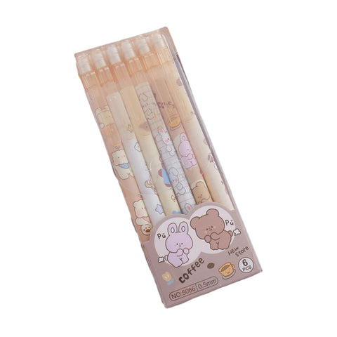 Joucien 6 Pieces/box - Student Activity Pencil Creative No Sharpening HB Automatic Pencil-Bear Rabbit 6-pack