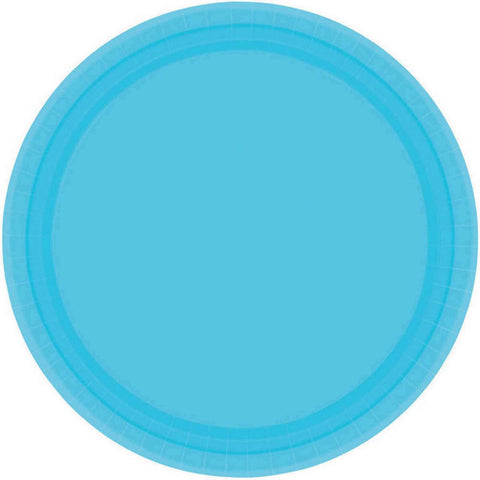 Caribbean Blue Party Round Paper Plates, 8 Ct. | Party Tableware