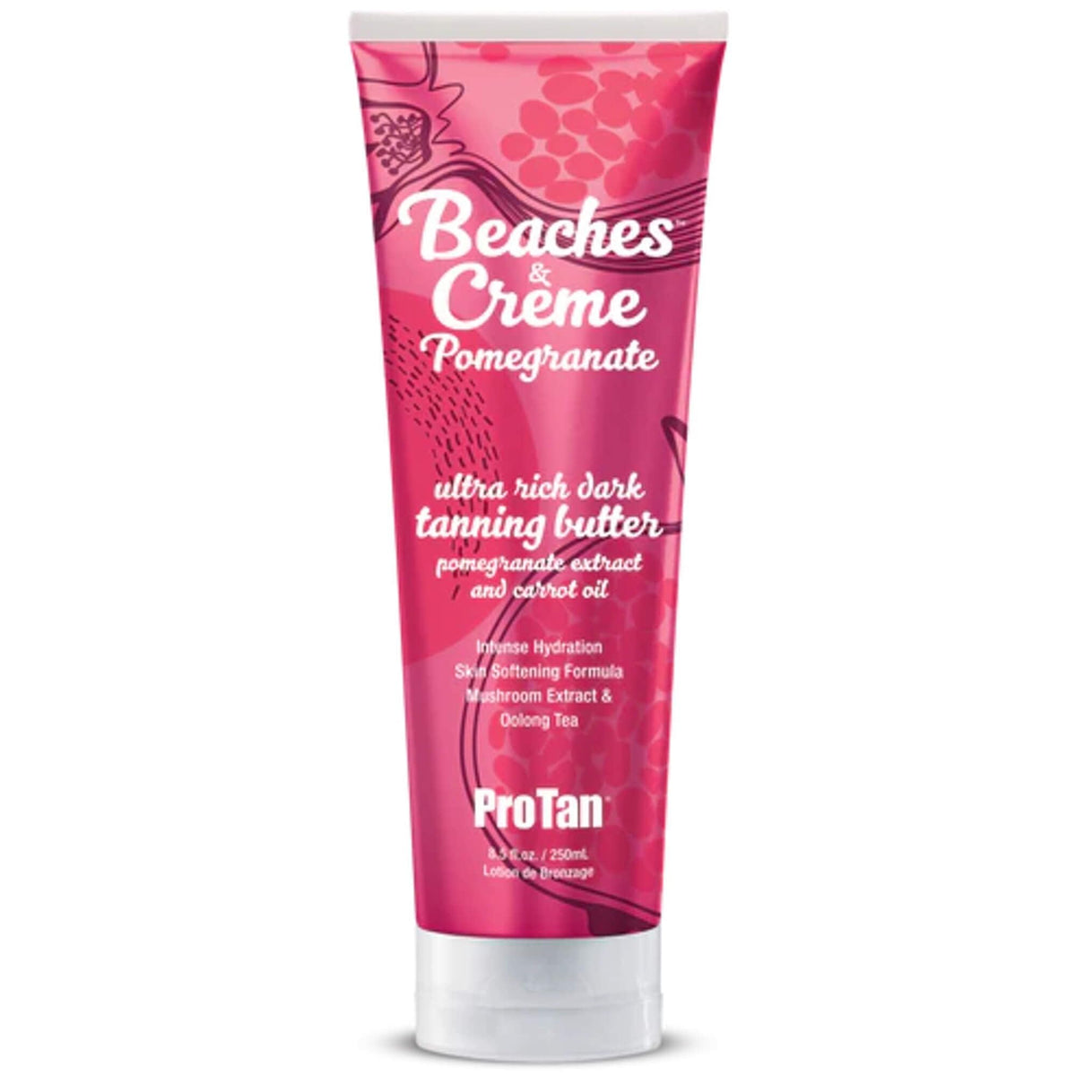 Pro Tan Beaches & CrÃƒÆ’Ã†â€™Ãƒâ€ Ã¢â‚¬â„¢ÃƒÆ’Ã¢â‚¬Â ÃƒÂ¢Ã¢â€šÂ¬Ã¢â€žÂ¢ÃƒÆ’Ã†â€™ÃƒÂ¢Ã¢â€šÂ¬Ã…Â¡ÃƒÆ’Ã¢â‚¬Å¡Ãƒâ€šÃ‚Â¨me Pomegranate Dark Tanning Butter with Intensifiers including Tyrosine 8.5oz