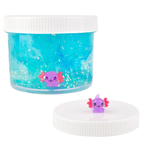Axolotl Clear Slime, Non Sticky,Stress Relief,Scented and Stretchy Clay Sludge Toy,Birthday Gifts for Kids 4-12,DIY Slime Party Favor,Artwork Slime.(7oz 200ML)