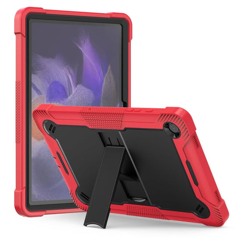 Case for Samsung Galaxy A9 Plus 2023 (SM-X216B) Rugged Tablet Case, Built in Kickstand PC TPU Dual Layer Hybrid, Raised Edge Camera & Screen Full Protect Shockproof Cover, Black Red