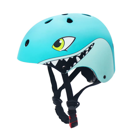 XIAPIA Kids Helmet Lightweight Toddler Bike Helmet for Cycling Scooter Skating, Multi-Sport Safety Equipment for 2 3 4 5 Years Old Boy Girl Child Cute Cartoon Adjustable Helmet, Blue Shark