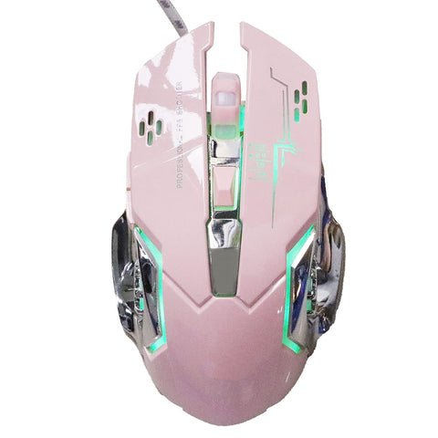 Gaming Mouse, Wired Ergonomic Gaming Mice with 6 Programmable Buttons, 7 RGB Luminous Backlit & Adjustable 3200DPI for Windows PC Gamers Desktop Laptop()