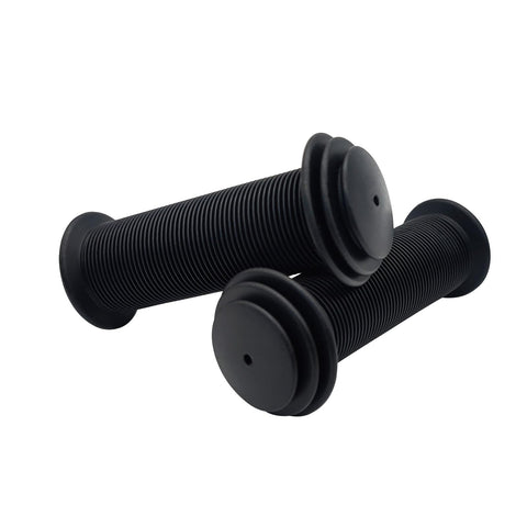 Peslogy 2pcs Bike Handlebar Grips, Non-Slip Soft Rubber Cycling Grips for Universal Kids Bikes, Mountain Bikes, Scooters, Balance Bikes, Folding Bikes (Black)