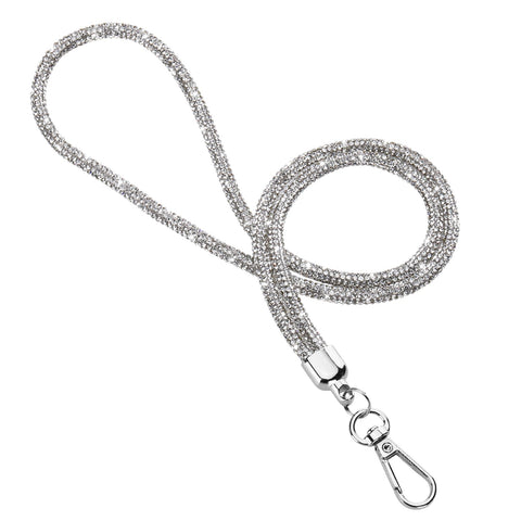 Soleebee Mobile Phone Chain Universal for Hanging Mobile Phone Strap with Bling Rhinestones, Women's Necklace Lanyard, Mobile Phone Chain for Hanging, Compatible with Any Smartphone, silver, M