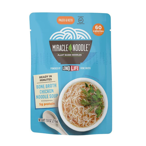 MIRACLE NOODLE Bone Broth Chicken Noodle Soup, 7.6 OZ