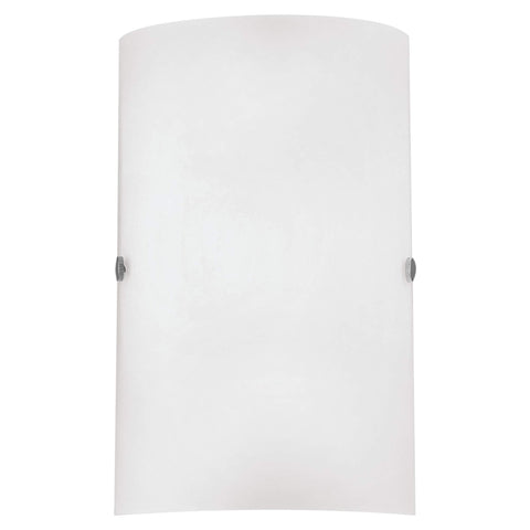 Eglo Troy 3 Wall Light, 1-Flame Wall lamp, Material: Steel, Colour: Matt Nickel, Glass: satined, White, Socket: E14