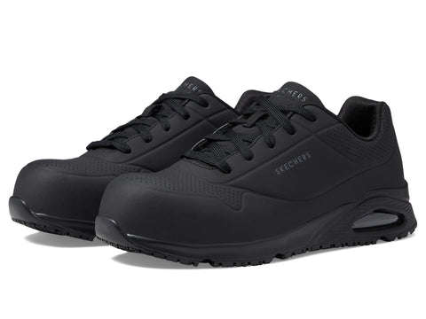 Skechers Men's Uno Sr-Doltin Comp Toe Construction Shoe, Black, 8.5