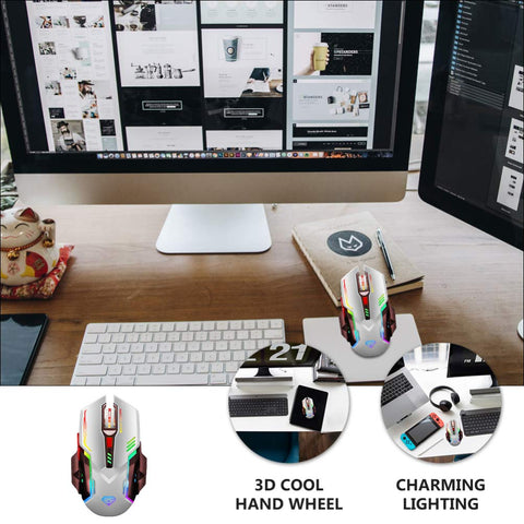 SOLUSTRE Gaming Mouse Laptop lapdesk Lap top pro Wired mice Game Wired for Gamer high Precision LED Mouse Wired Computer Mouse Wired Mouse for Gamer Plastic White Mute Backlight g402