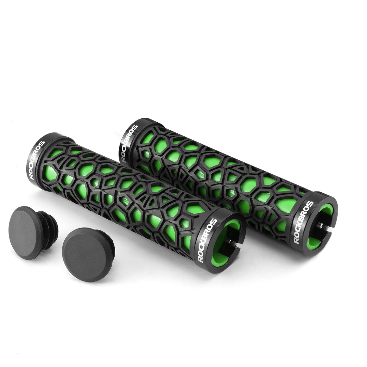 ROCKBROS Bicycle Handlebar Grips Aluminum Alloy Double Lock-on Bike Grips Anti-slip Lightweight Handlebar Grips for MTB Road Bike 5 Colors