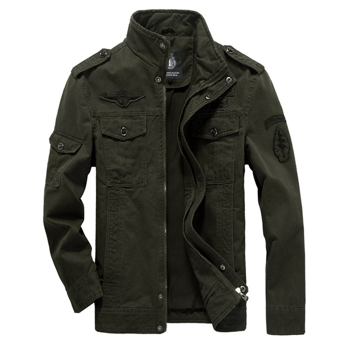 MERCIYD Men's Jacket Men's Transition Jacket Military Jacket Stand-Up Collar Aviator Jacket