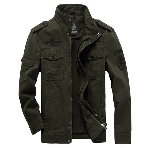 MERCIYD Men's Jacket Men's Transition Jacket Military Jacket Stand-Up Collar Aviator Jacket
