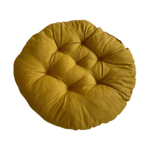 Egg Shape Chair Pad Padded Seat Cushion Breathable Washable Hanging Chair Cushion for Rocking Chair Seats Outdoor Living Room, Yellow
