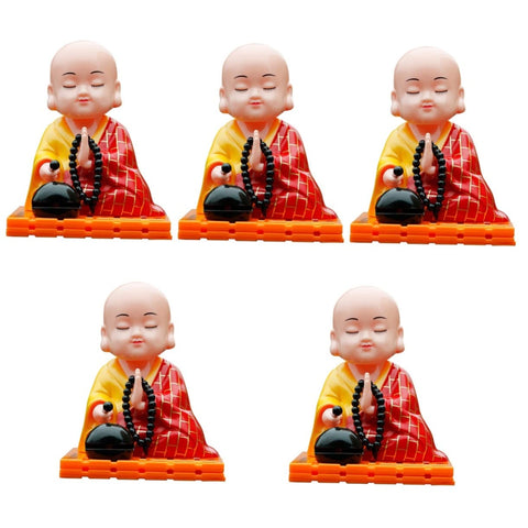 NUOBESTY Office Decoration Car Decoration 5pcs Doll Ornaments Abs Tumbler Mother Wooden Dashboard Ornament Window Decoration