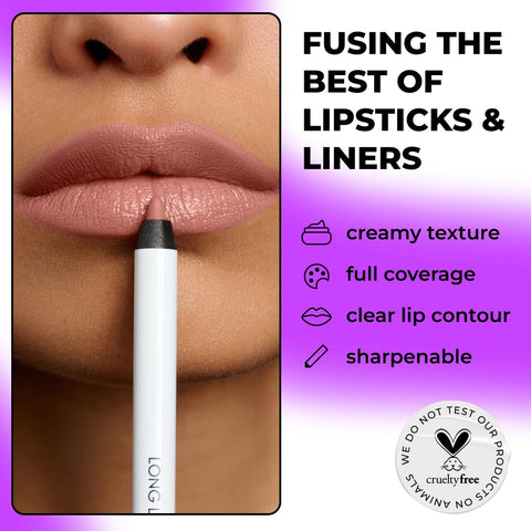 Lamel Matte Gel Lip Liner Pencil | Weightless&CreamyTexture - Sharpenable - Longwear & Waterproof - High Pigmented & Flawless Finish - Moisturizing - Cruelty-free & Paraben-Free,- 407, 1,7g/0.05oz