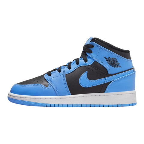 Jordan Boy's Air 1 Mid (Big Kid) University Blue/Black/White 5.5 Big Kid M