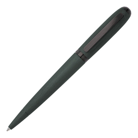 Hugo Boss Ballpoint Pen Contour Brushed Green | Blue Ink | Gift Box