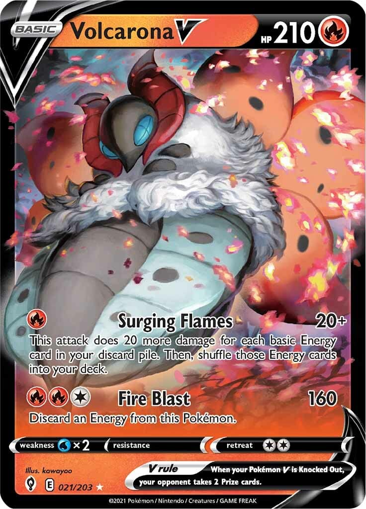 Volcarona V - 021/203 - Ultra Rare - Sword & Shield - Evolving Skies